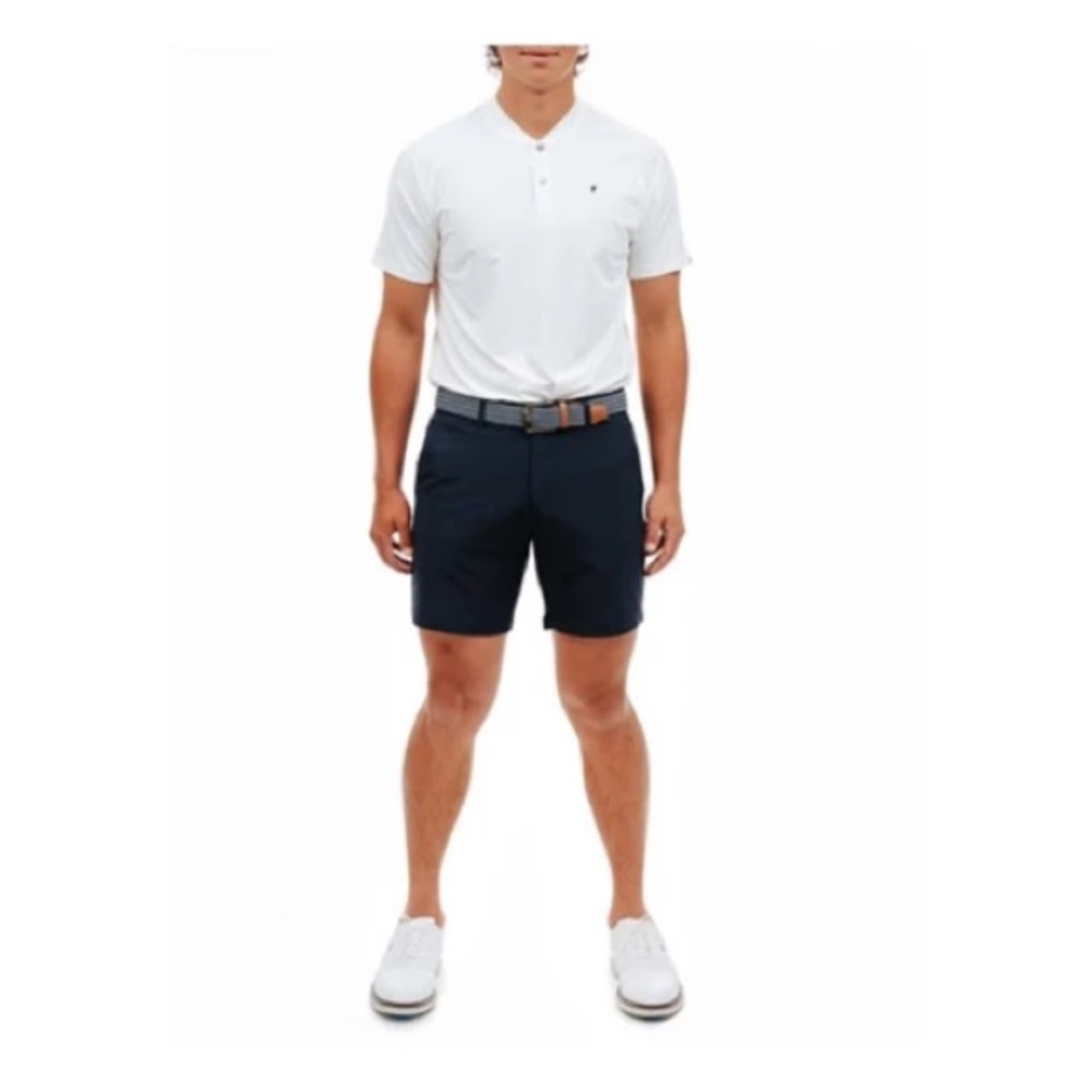 Primo Golf Apparel - Black Flat Front Shorts with Streamlined Design